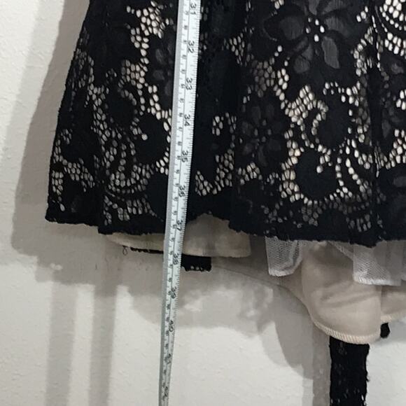 FE FOREVER Black Lace Halter Dress Size Medium - Picture 3 of 9